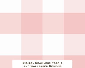 Fabric and Wallpaper Digital Download Gingham Fabric Pattern: Cottagecore Pale Pink Check (Digital Download, 20x20in, JPEG/PNG