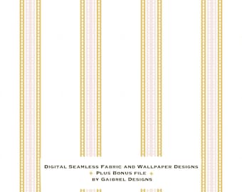 Fabric and Wallpaper Digital Download Modern Ticking Stripe Pattern: Pink and Mustard Fabric, Wallpaper (Digital Download)