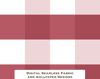 Fabric and Wallpaper Digital Download Raspberry Red Gingham Pattern: Cottage Farmhouse Fabric Wallpaper (Digital Download 20x20in PNG/JPEG)