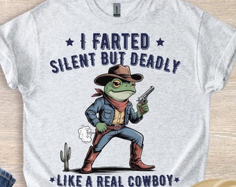 Camiseta divertida de vaquero con rana pedorra: regalo de humor del Oeste