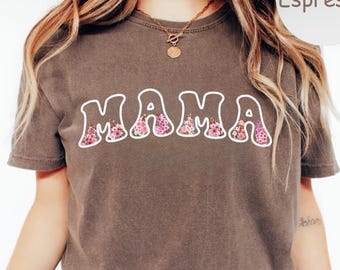 Camiseta retro Comfort Colors® para mamá, regalo floral para mamá, regalo para el Día de la Madre