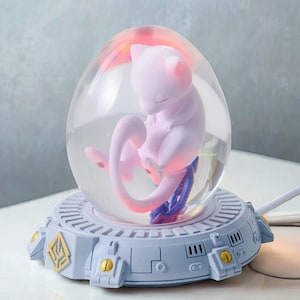 M.ew Egg Resin Lamp – Handmade Mythical Epoxy Light – Cute Pokémon-Inspired Night Lamp & Gift for Anime Fans