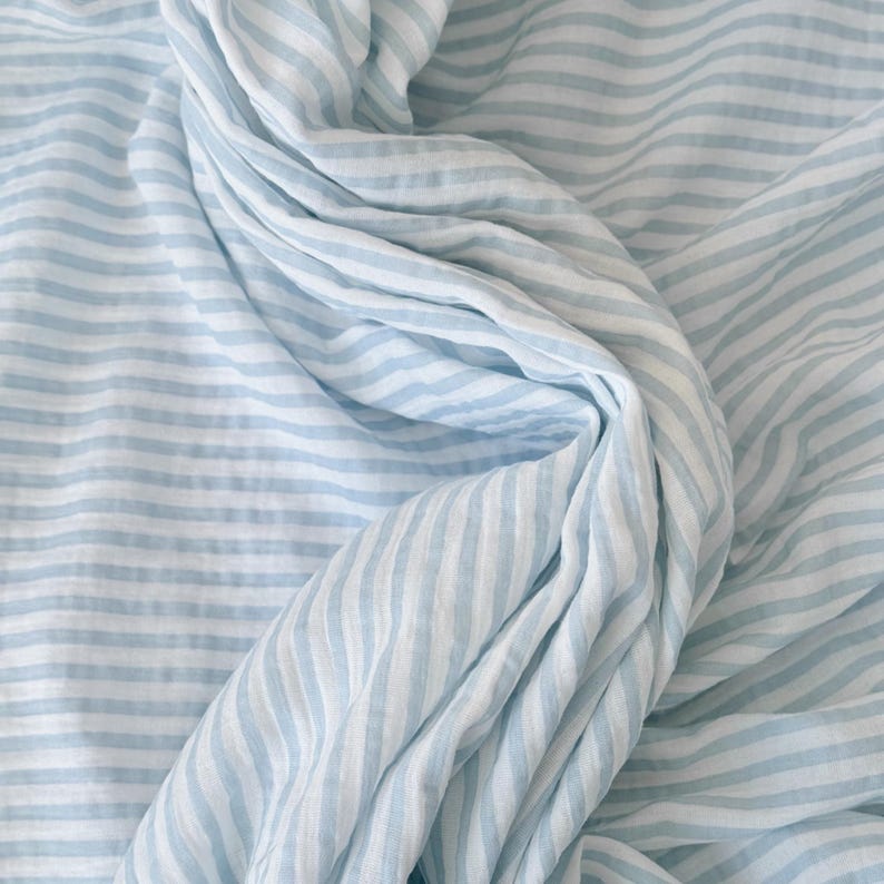 Mousseline katoenen pyjama: gestreepte zomernachtkleding afbeelding 13