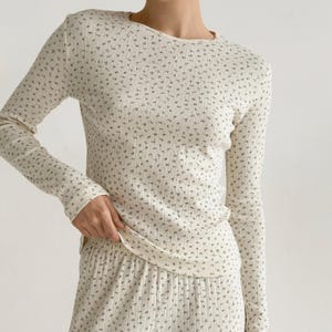 Women Loungewear Long Sleeve Shirt And Pants Lounge Set Soft Pajama For Women Home Clothes Organic Clothing Gift For Girlfriend Loungewear image 15