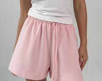 Organic Cotton Lounge Shorts: Women's Loose Sleepwear Bottoms