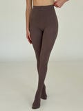 Ribbed Knit Cotton Tights: Warm Cozy Pantyhose for Winter Fashion S Size product logo