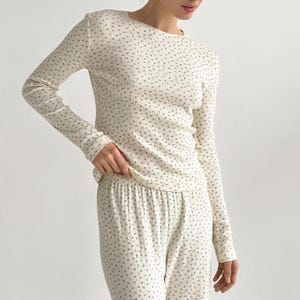 Women Loungewear Long Sleeve Shirt And Pants Lounge Set Soft Pajama For Women Home Clothes Organic Clothing Gift For Girlfriend Loungewear image 18