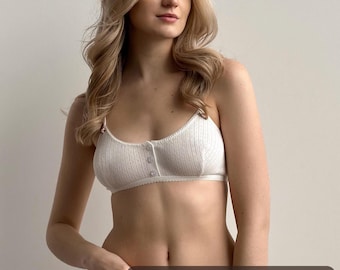 Top in cotone con spalline regolabili, reggiseno da donna, intimo per la casa, per abiti in cotone biologico Eveready, top da salotto da donna, intimo comodo