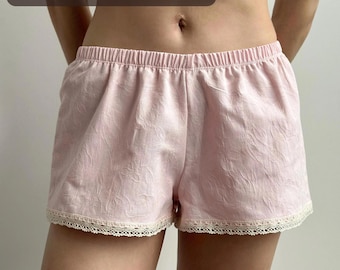 Katoenen pyjamashort: lichtgewicht slaap- en loungebroek