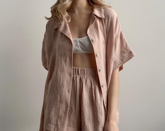 Muslinpyjamaset: Sommarloungeset i ekologisk bomull