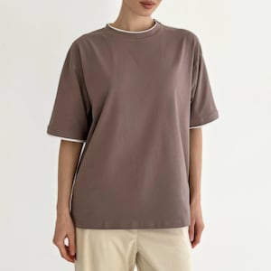 Basic Cotton T-Shirt: Relaxed Fit Everyday Blank Tee for Womens Casual Home Wear