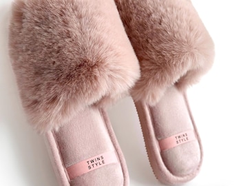 Flauschige Hausschuhe, gemütliche Indoor-Schuhe für Damen, weiche Hausschuhe fürs Schlafzimmer
