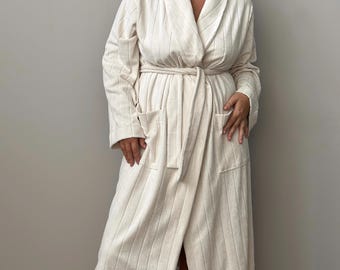 Tinsel Turkish Cotton Kimono Terry Bathrobe - Unisex Adults, Lightweight & Belted