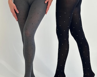 Collant spessi a pois: collant caldi e comodi per donna