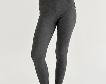Cotton Ribbed Leggings Women – Soft High Waist Lounge Pants for Sleep or Yoga