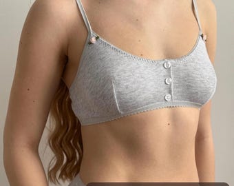 Baumwoll-Top mit verstellbaren Trägern Baumwolle Brallete Frauen Unterwäsche gemütlich Eveready Bio-Baumwolle Hause Kleidung Frauen Lounge bequem Unterwäsche