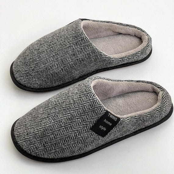Pantuflas De Invierno Divertidas Para Hombre - Talla 7.5 US, Color Naranja, Algodón, Diseño Novedoso