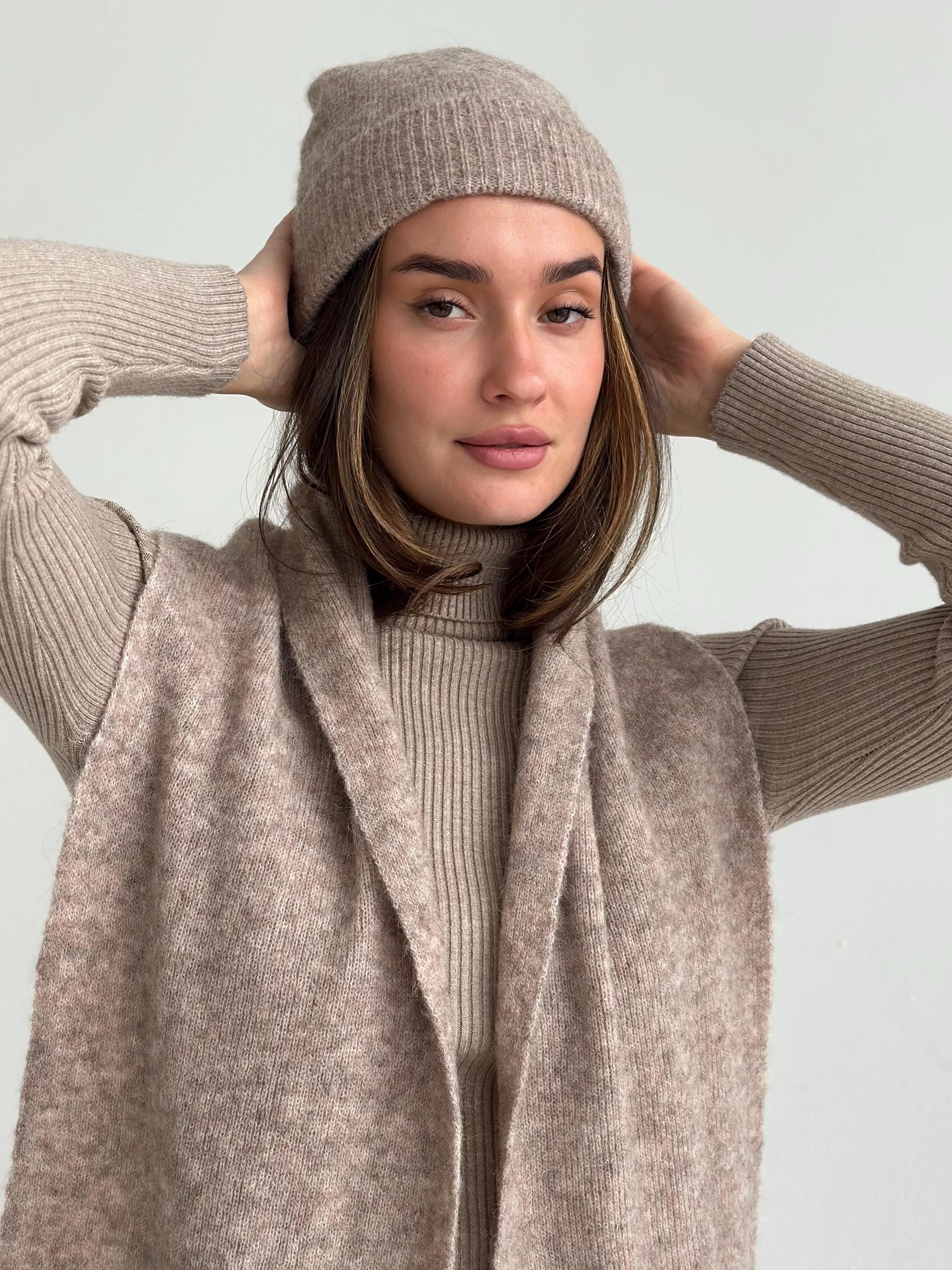 Hat and Scarf set - Luxurious Alpaca lined with polar fleece Alpaca Hat Scarf Set - Etsy main image 3