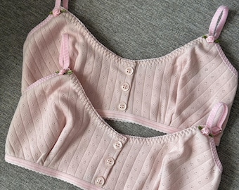 Organic Cotton Bralette: Wireless Bra with Adjustable Straps