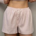 Pointelle Cotton Shorts: Organic Ribbed Pajama Bottoms for Womens Sleepwear product logo