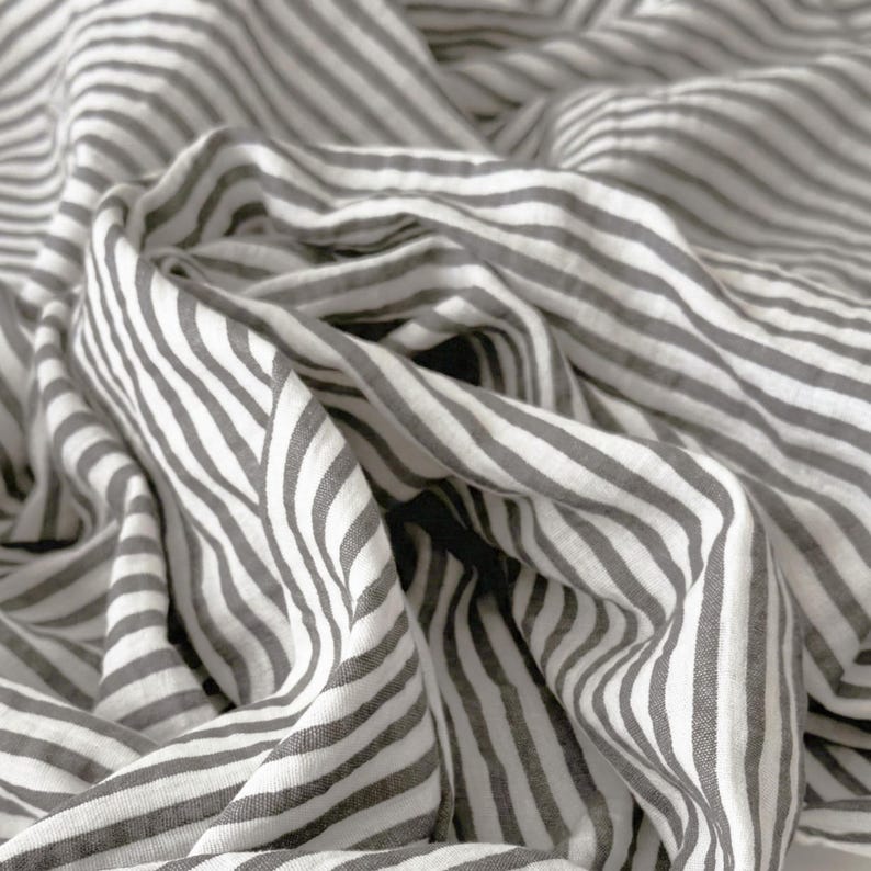 Mousseline katoenen pyjama: gestreepte zomernachtkleding afbeelding 9