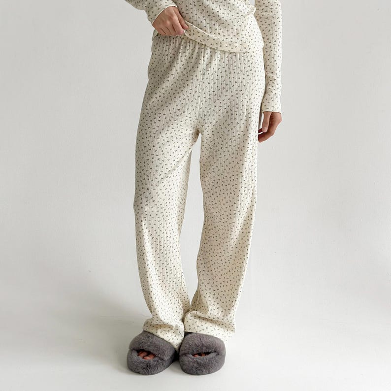 Women Loungewear Long Sleeve Shirt And Pants Lounge Set Soft Pajama For Women Home Clothes Organic Clothing Gift For Girlfriend Loungewear image 16