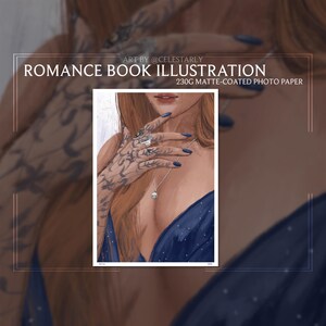 Stampa artistica di illustrazioni di libri romantici - Arte murale fantasy, arredamento libresco, illustrazione romantica, estetica romantica, libresco - n. 14