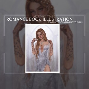 Stampa artistica di illustrazioni di libri romantici - Arte murale fantasy, arredamento libresco, illustrazione romantica, estetica romantica, libresco - n. 15