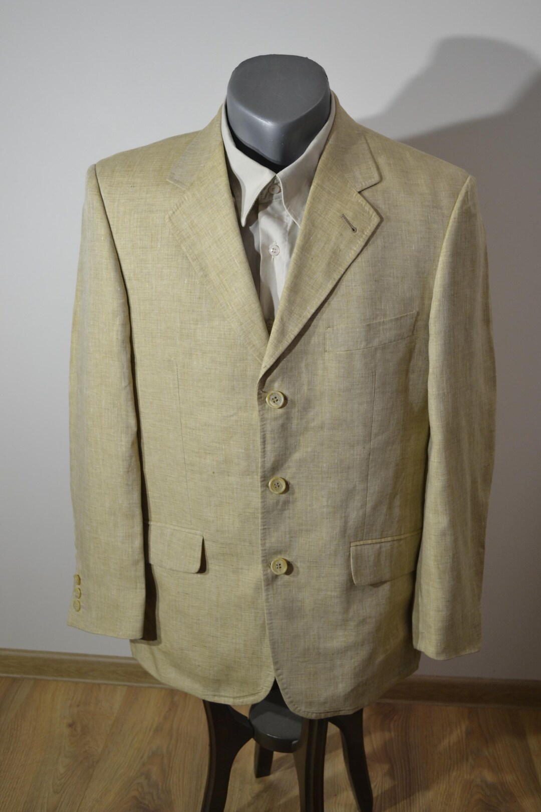 Cravate Emidio Tucci 100% Soie - Bleue - Vintage - Longueur 150cm - Occasion (neuve)