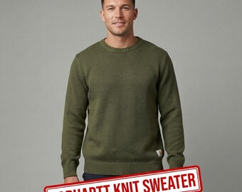 Maglione lavorato a maglia verde oliva Carhartt WIP / Taglia L / Pullover in cotone pesante