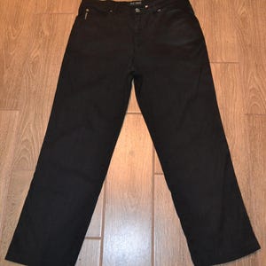 Vintage Armani Jeans Linen Pants W32 L38 – Black Comfort Fit