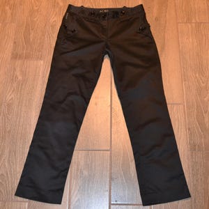 Armani Jeans Women&#39;s Comfort Fit Trousers / W29 - XS - S / Sleek Black Designer Pants