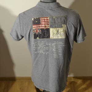 Vintage Ralph Lauren Polo Jeans Co. Patchwork Flag Polo Shirt - Size M (Fits Like M), USA & UK Flag Back Graphic, Classic Fit