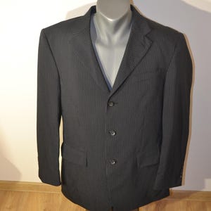 Vintage Oscar de la Renta Blazer – XL Size – Classic Pinstripe Suit Jacket