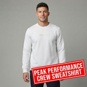 Peak Performance M Ease Crew Pullover – Weißes Sweatshirt – Größe XL – Minimalist Streetwear