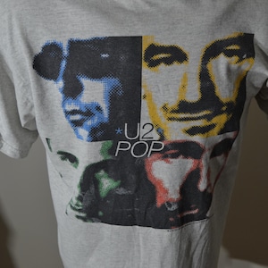u2 popmart tour 97 vintage t-shirt – size m – band tee – rare concert merch