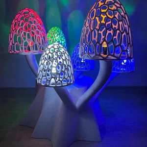 A mushroom-shaped LED Lamp for your Desk or Table