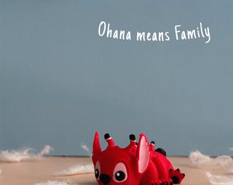 Gelenkstich Schlüsselanhänger: Ohana Family Taschenanhänger