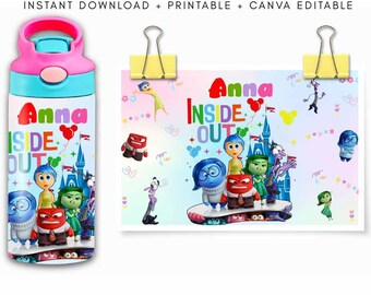 Emballage pour gobelet 12 oz PNG, à l'envers, sublimation pour enfants (téléchargement numérique)