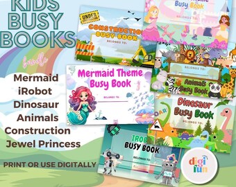 Kids Busy Book Printable | Preschool Learning Activities | Toddler Activity Book | Montessori Busy Book | Homeschool Worksheets | Editable