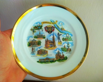 飾り皿　絵皿　オーストリア！　モーツァルト　置物 オーストリア・ウィーンのお土産プレート：モーツァルト、ランドマーク