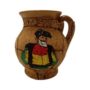 Ánfora SARDA de cerámica y corcho, vintage, hecha a mano en Italia, Jarrón artístico sardo, Arte sardo, Ánfora vintage de cerámica sarda imagen 2