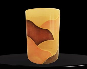 Decorative Vase Vintage Design Artistica Italy, Unique Piece Handmade Alabaster Style Glass Vase, Handmade Italy Vase, Vintage Italy