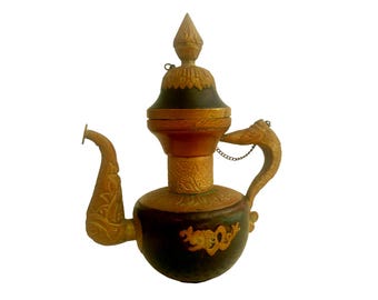 アンティーク装飾銅＆銀金属チベットティーポットアンティーク銅