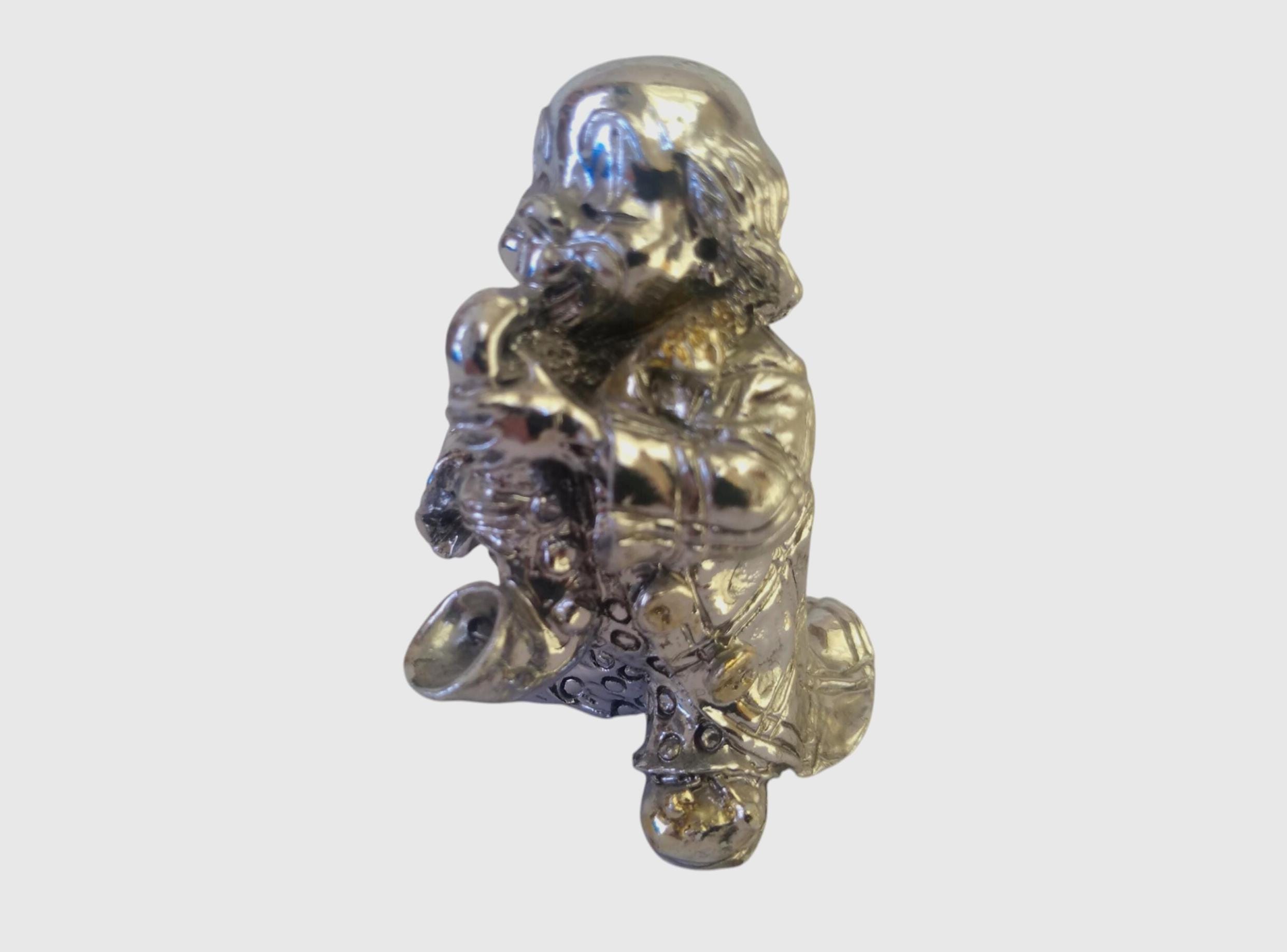 Figurine chanteuse de jazz musicien avec statue de trompette | 76546