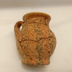 Ánfora SARDA de cerámica y corcho, vintage, hecha a mano en Italia, Jarrón artístico sardo, Arte sardo, Ánfora vintage de cerámica sarda imagen 5