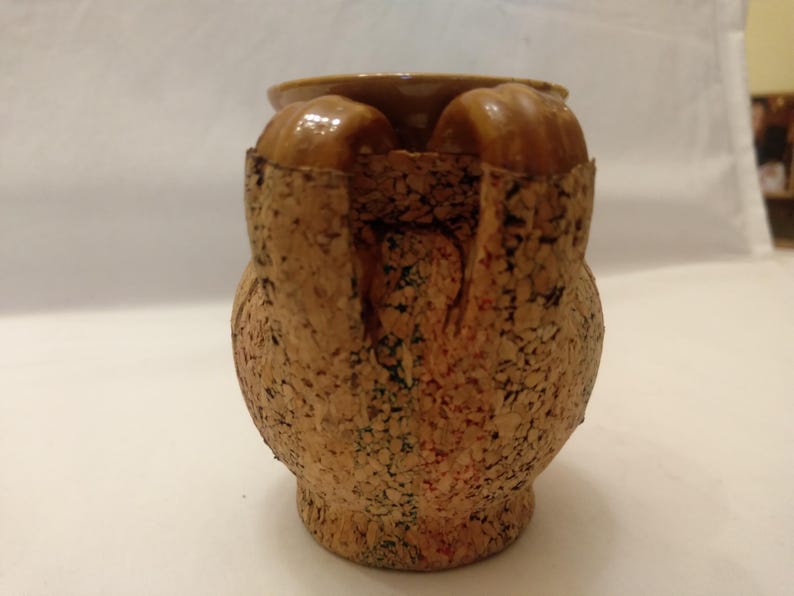 Ánfora SARDA de cerámica y corcho, vintage, hecha a mano en Italia, Jarrón artístico sardo, Arte sardo, Ánfora vintage de cerámica sarda imagen 10