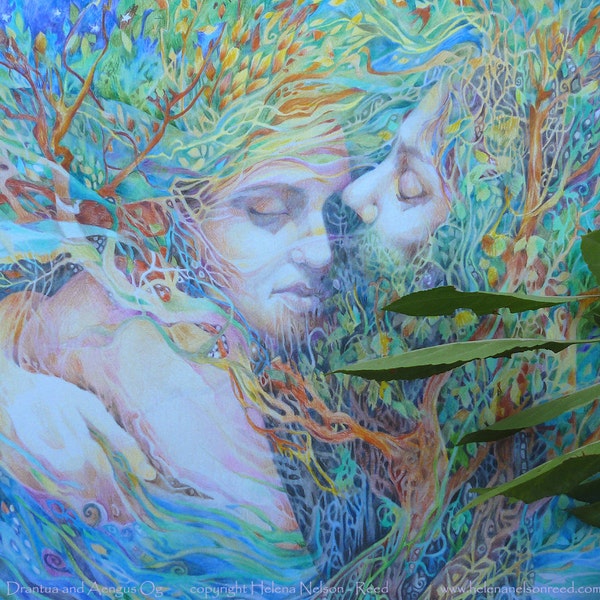 Lovers and Dove signed fine art print
