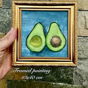 Kitchen Painting, Small Kitchen Decor, Small Framed Painting, Food Wall Art, Still Life Painting, Gift for Home, Handmade Gifts, Mini Painti