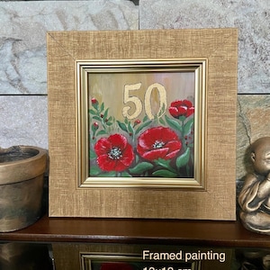 Regalo de cumpleaños número 20, 30, 40, 50 o 60 para ella, regalo personalizado de 50 cumpleaños para mujer, idea de regalo de cuadro enmarcado original, regalo original